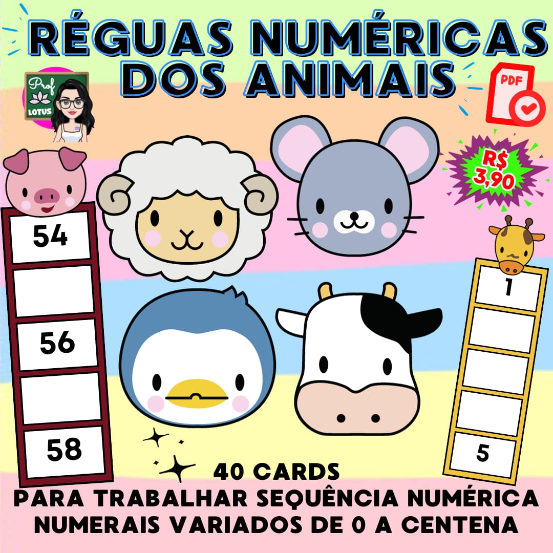 RÉGUAS NUMÉRICAS DOS ANIMAIS - Imagem 2