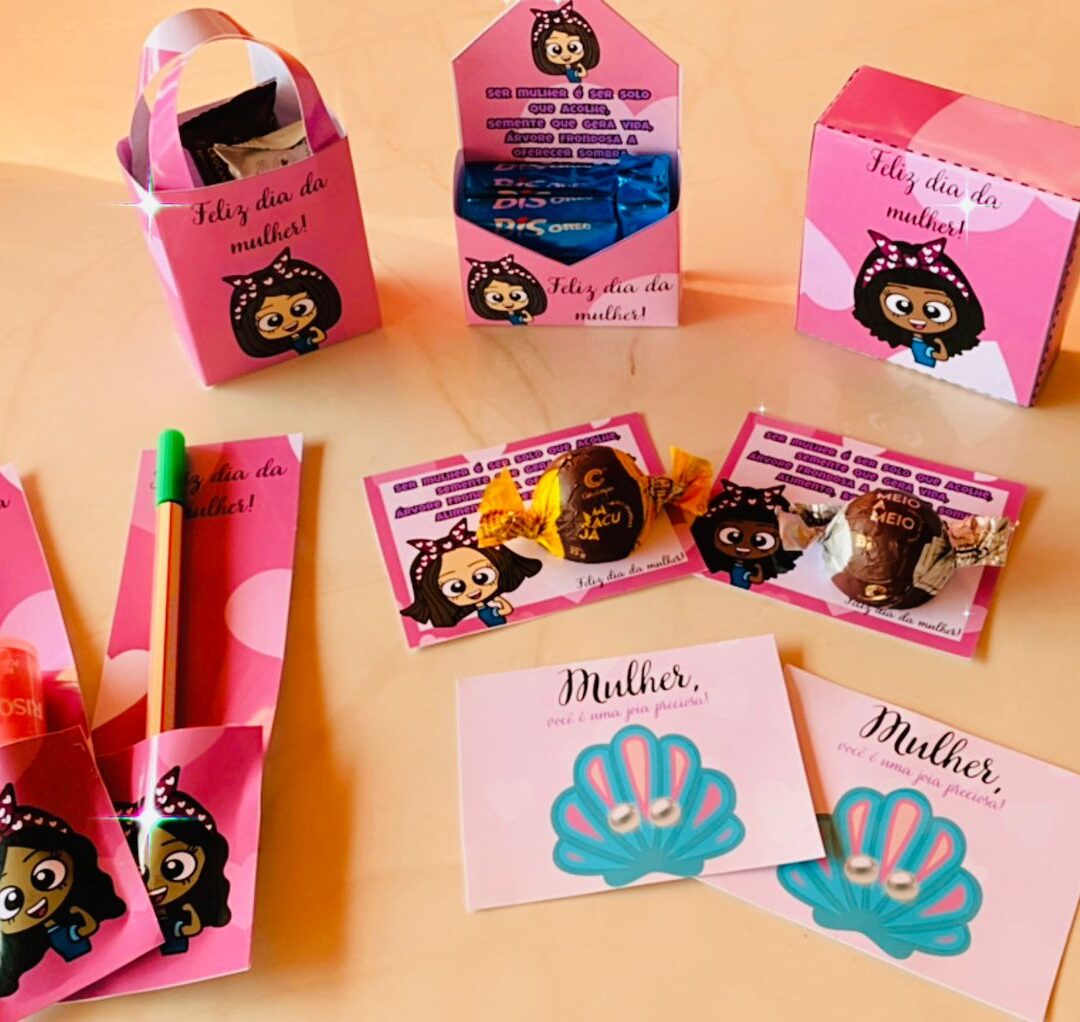 LEMBRANCINHAS + PAINEL DIA INTERNACIONAL DA MULHER