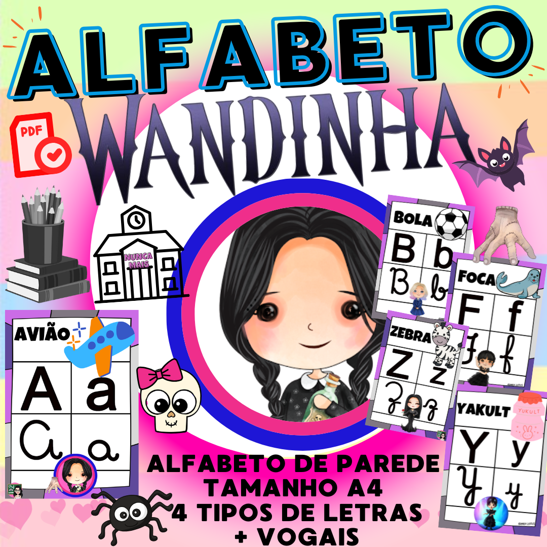 ALFABETO DE PAREDE WANDINHA