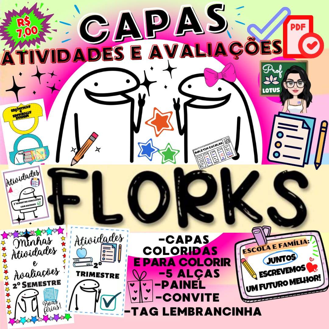 PAINEL ENTREGA DE BOLETINS + CAPAS ATIVIDADES E AVALIAÇÕES FLORKS - Imagem 2