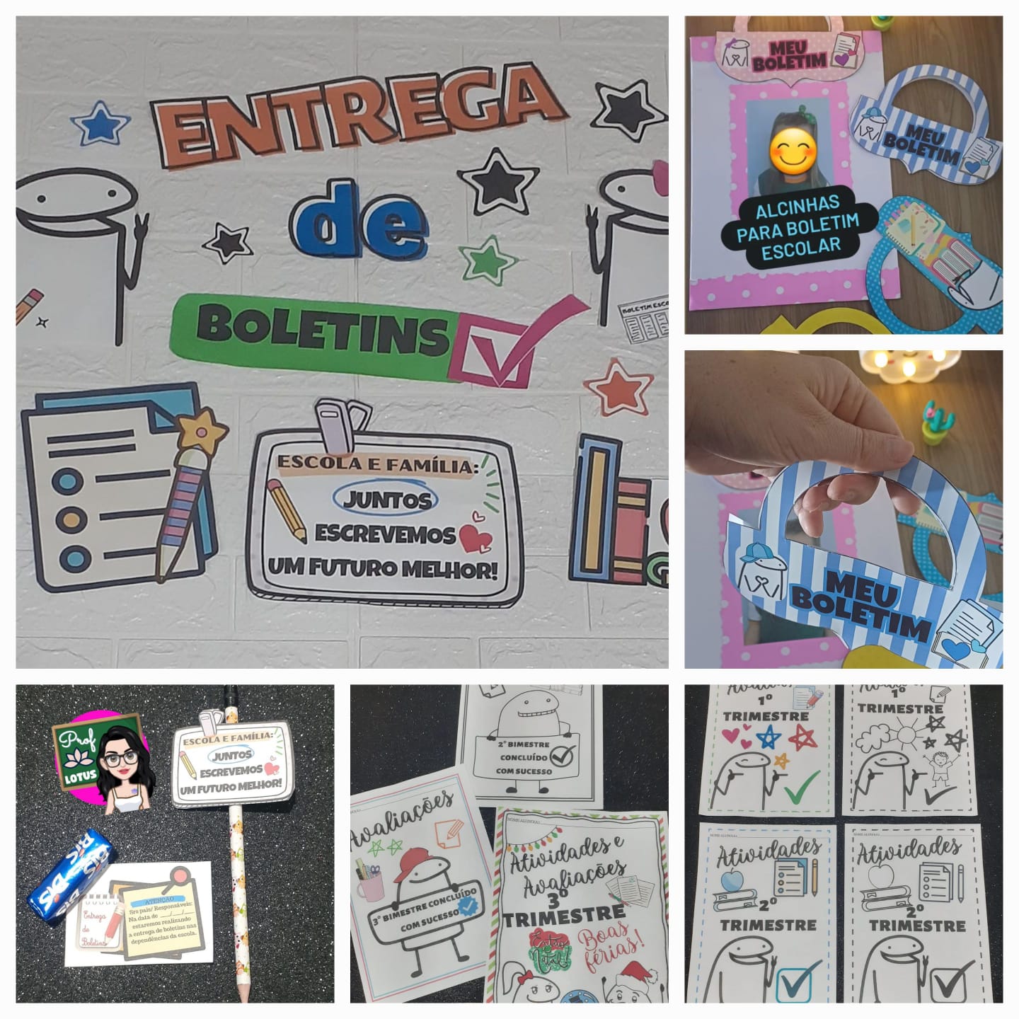 PAINEL ENTREGA DE BOLETINS + CAPAS ATIVIDADES E AVALIAÇÕES FLORKS