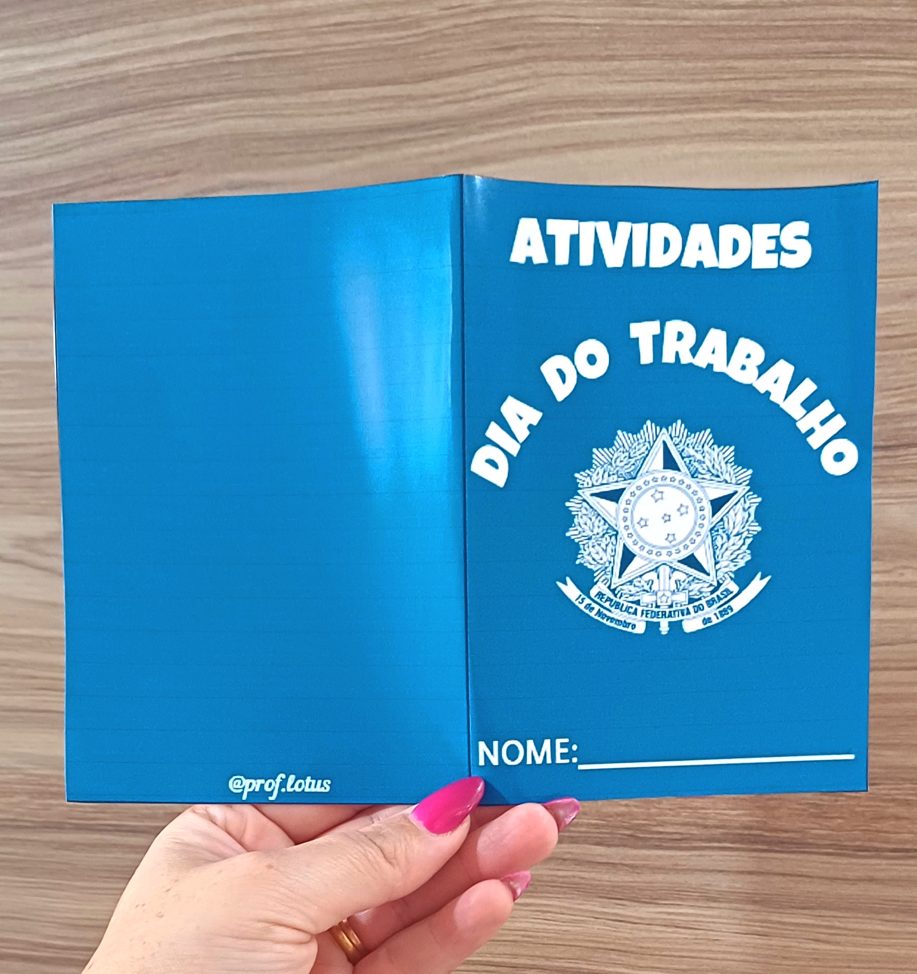 ATIVIDADES DIA DO TRABALHADOR EM FORMA DE CARTEIRA DE TRABALHO - Imagem 12