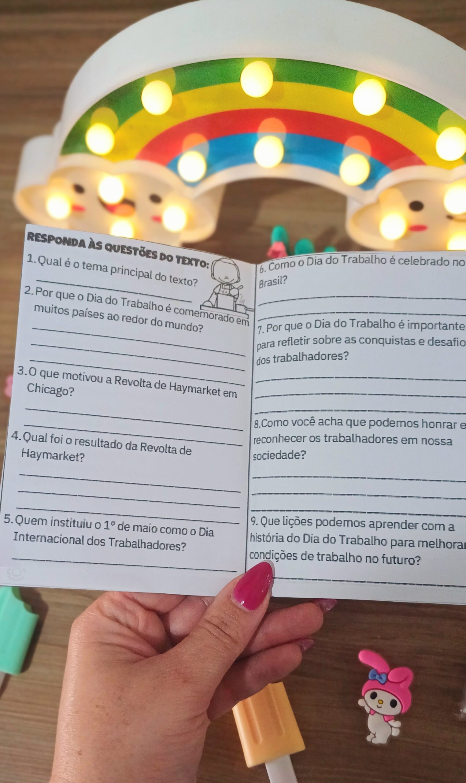 ATIVIDADES DIA DO TRABALHADOR EM FORMA DE CARTEIRA DE TRABALHO - Imagem 5