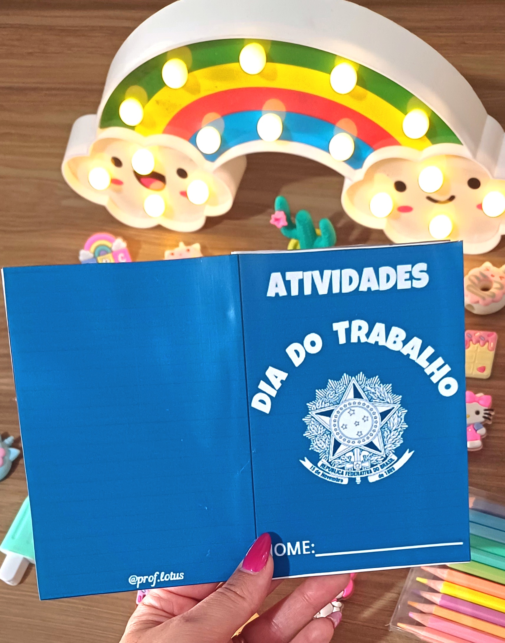 ATIVIDADES DIA DO TRABALHADOR EM FORMA DE CARTEIRA DE TRABALHO - Imagem 2