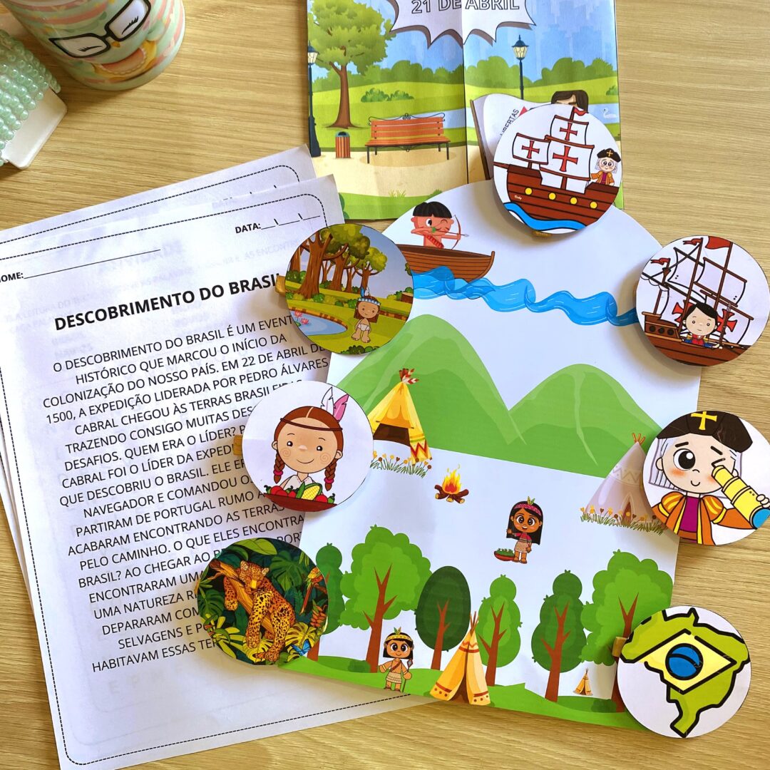 LUVA DESCOBRIMENTO DO BRASIL+ FLIPBOOK TIRADENTES