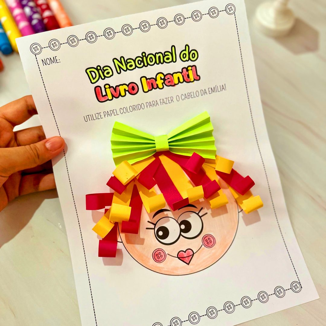 ATIVIDADE CABELINHO DA EMÍLIA PARA COLORIR