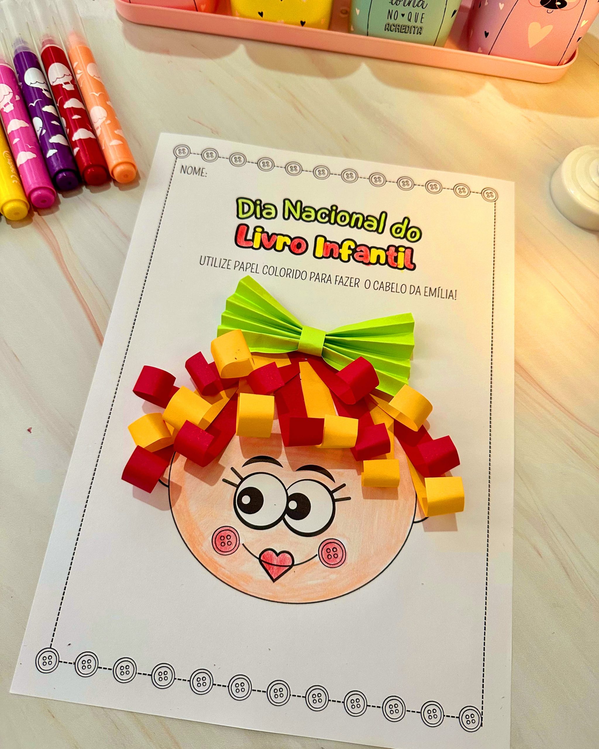 ATIVIDADE CABELINHO DA EMÍLIA PARA COLORIR - Imagem 2