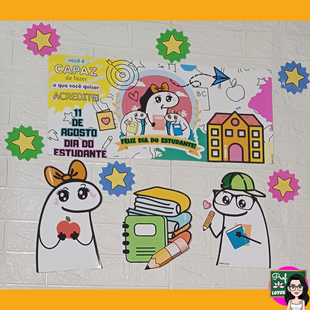 PAINEL DIA ESTUDANTE + TAG LEMBRANCINHAS FLORKS - Imagem 8