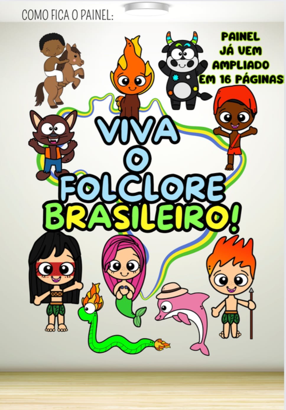 PAINEL + MÁSCARAS FOLCLORE BRASILEIRO - Imagem 3