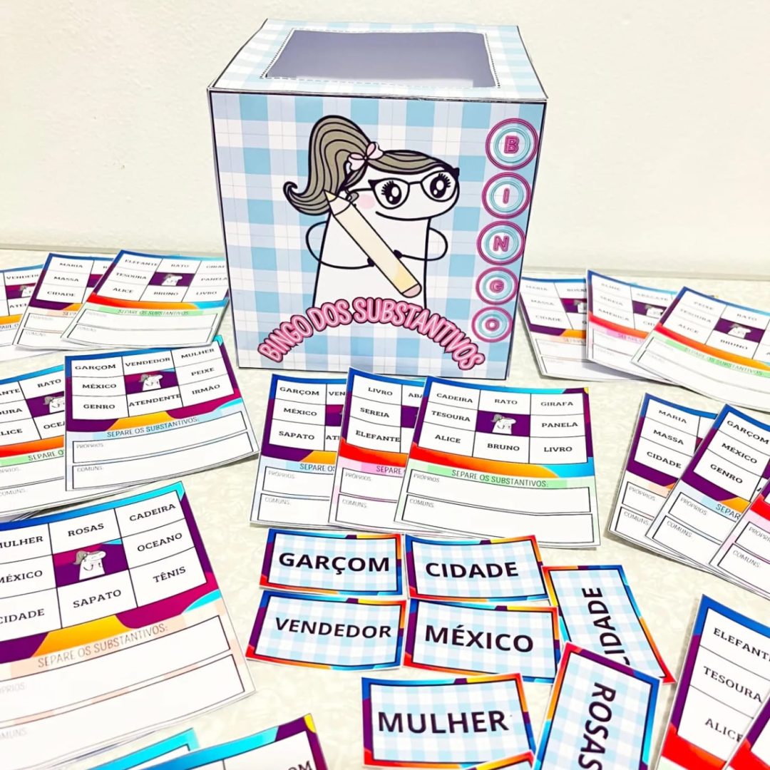 BINGO DOS SUBSTANTIVOS COMUNS E PRÓPRIOS