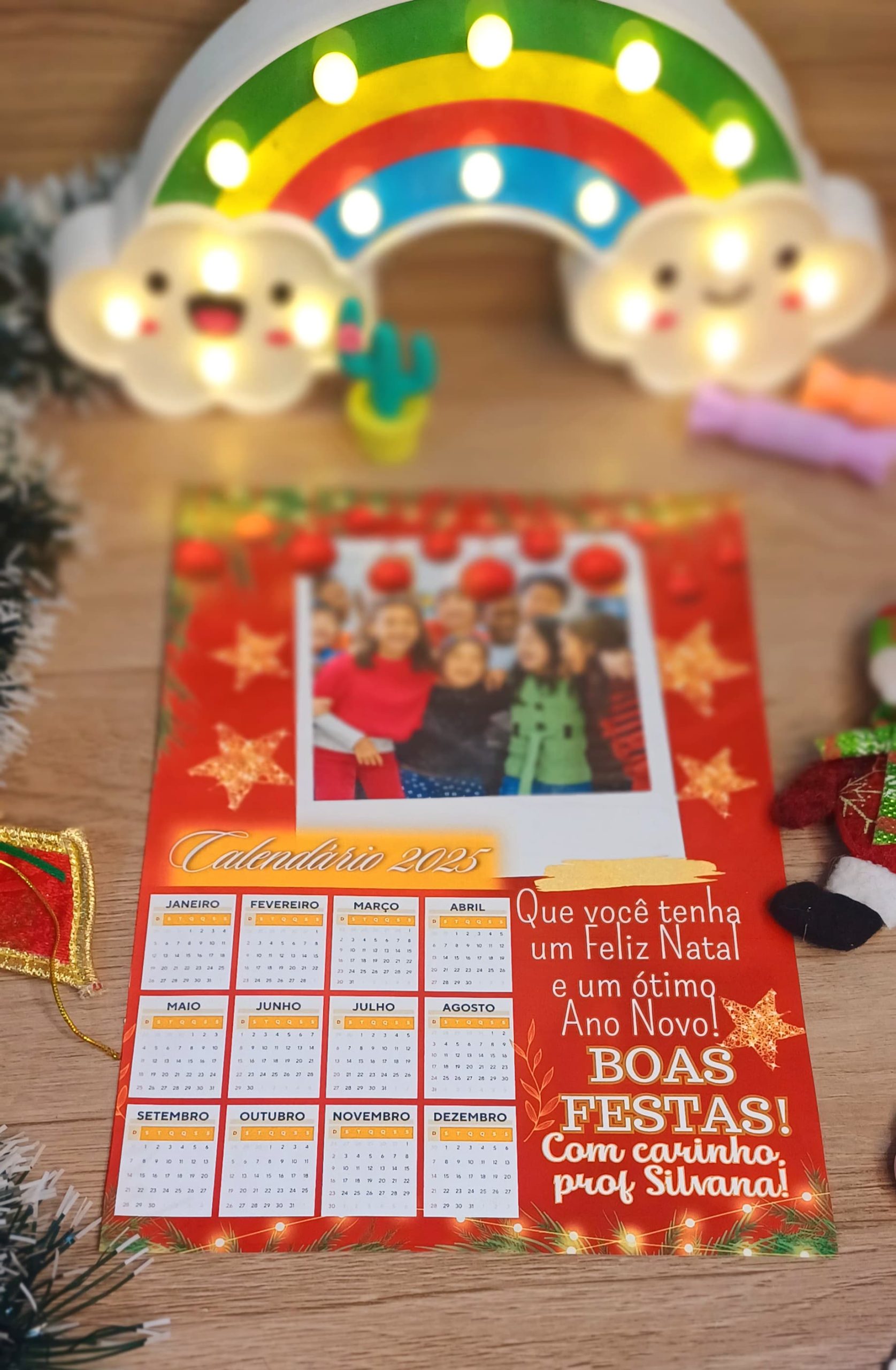 CALENDÁRIO NATAL PERSONALIZÁVEL COM FOTO E NOME - Imagem 3