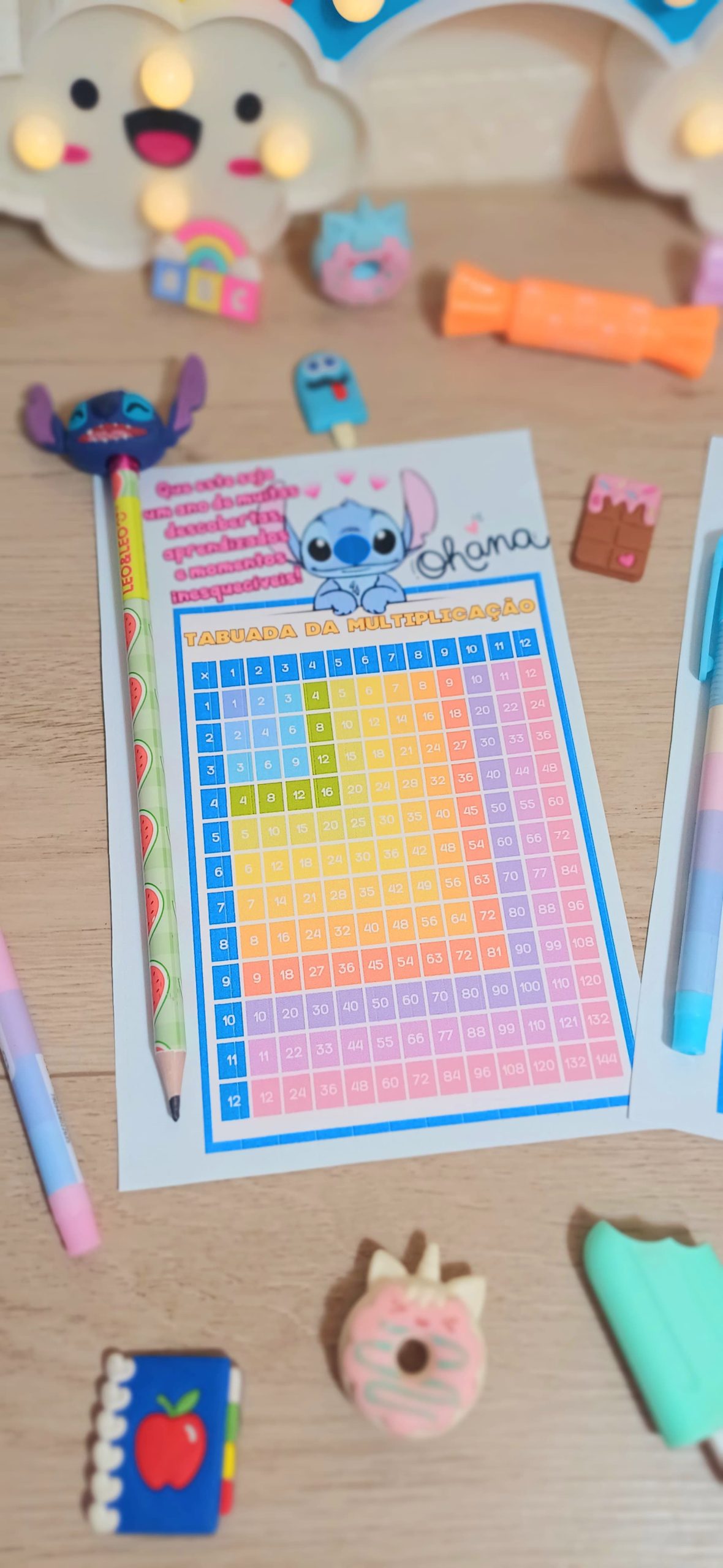 CARTÃO BEM-VINDOS TABUADA STITCH - Imagem 6
