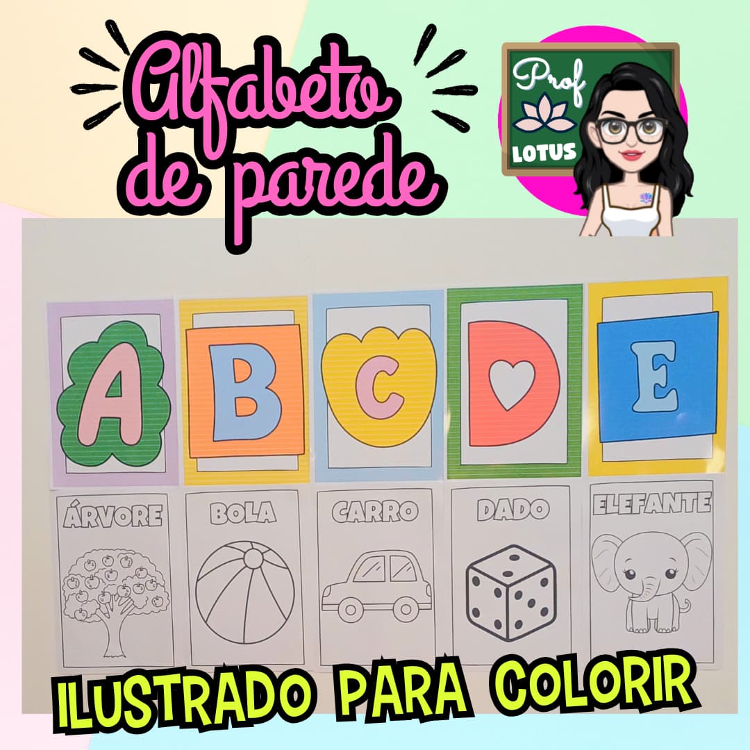 ALFABETO ILUSTRADO PARA COLORIR