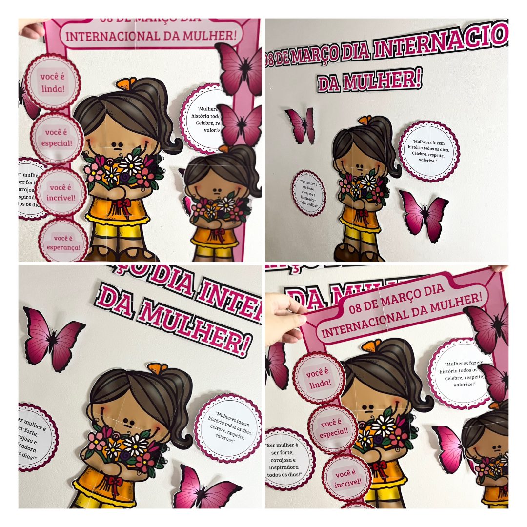 PAINEL + MOLDURA DIA INTERNACIONAL DA MULHER