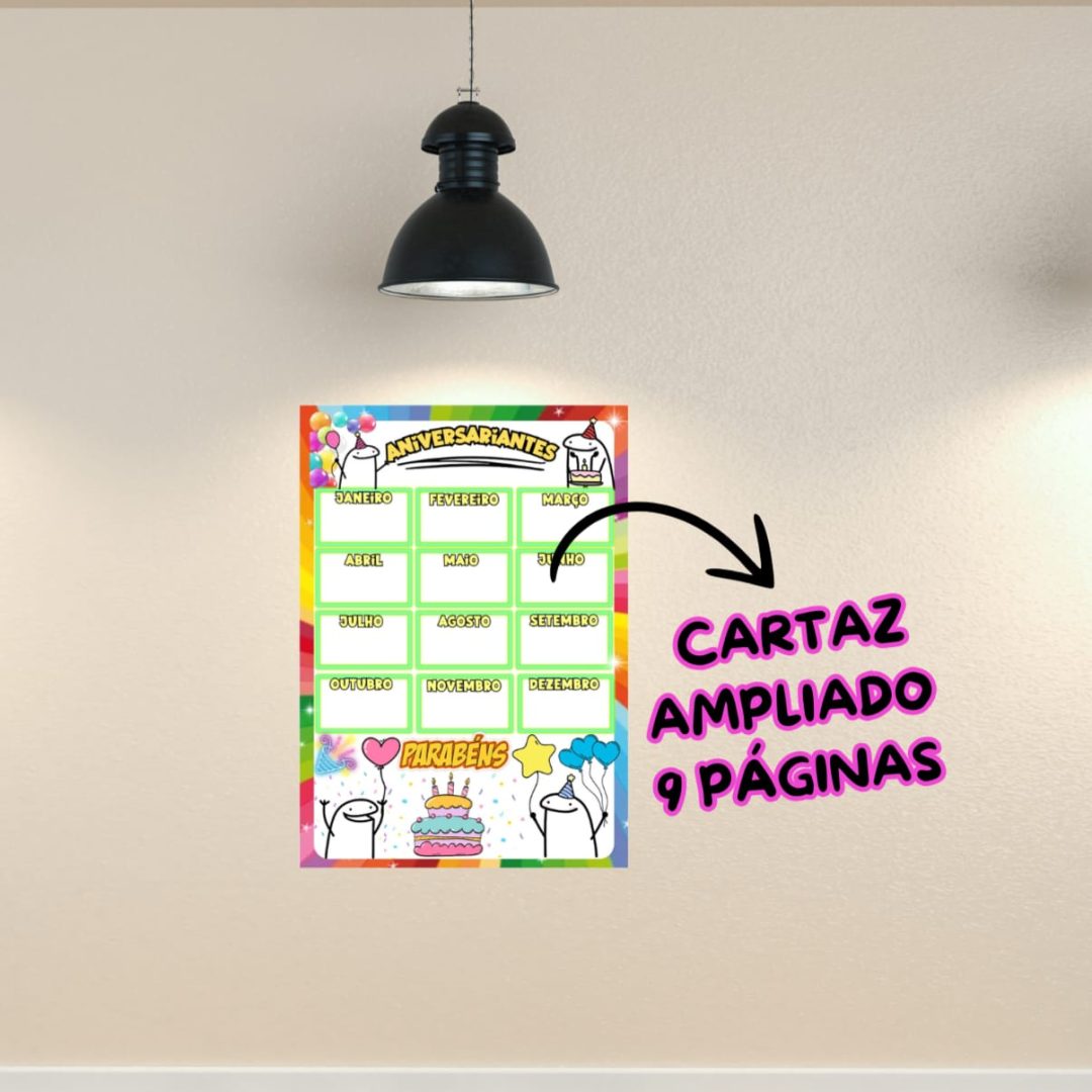 PAINEL ANIVERSARIANTES FLORKS