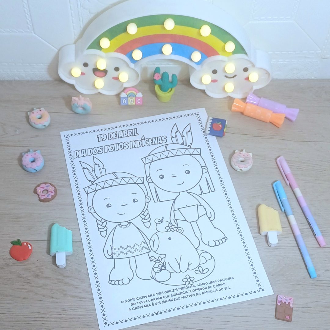 DESENHO PARA COLORIR DIA DOS POVOS INDÍGENAS