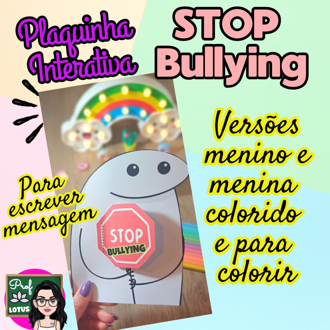 PLAQUINHA INTERATIVA STOP BULLYING