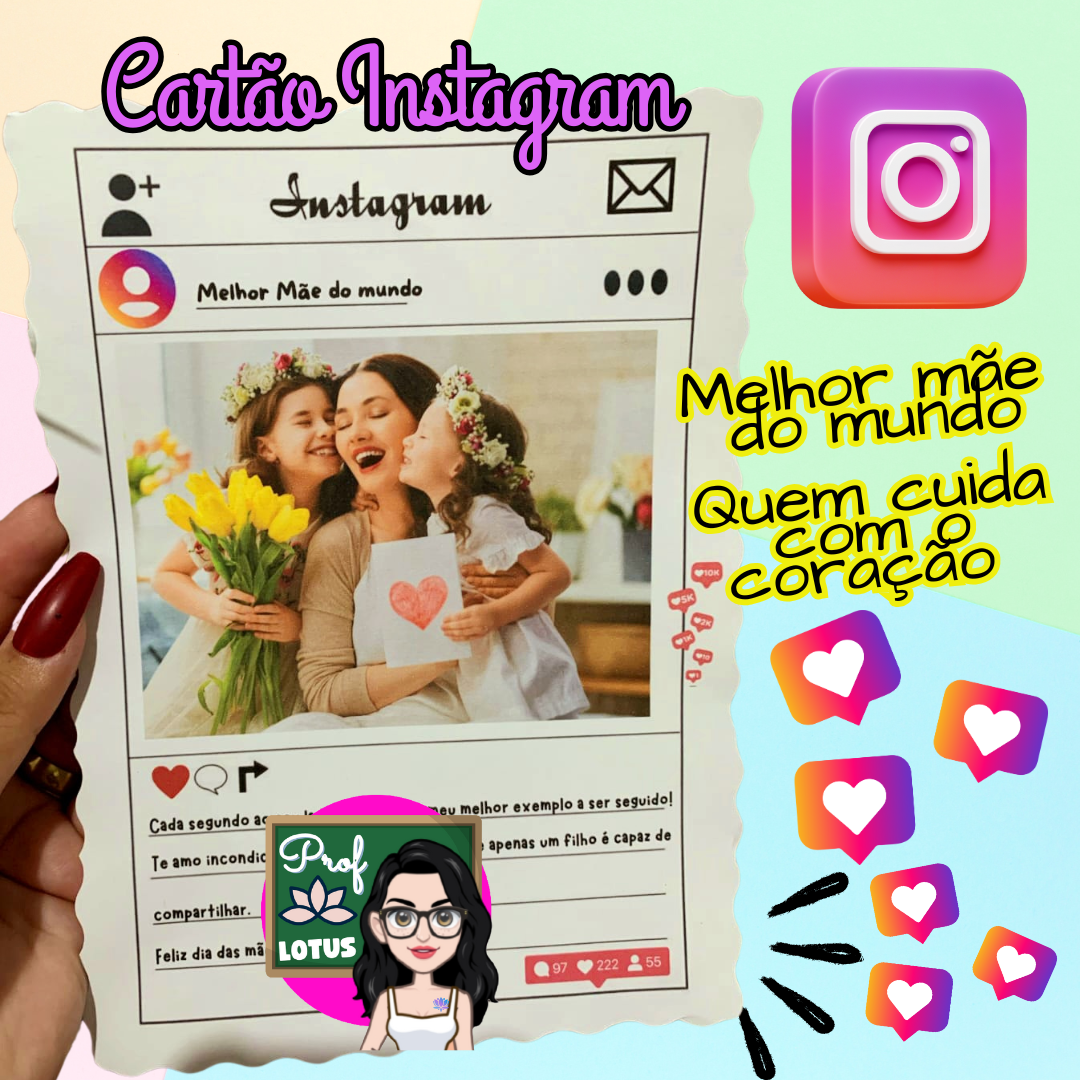 CARTÃO INSTAGRAM DIA DAS MÃES/QUEM CUIDA COM O CORAÇÃO