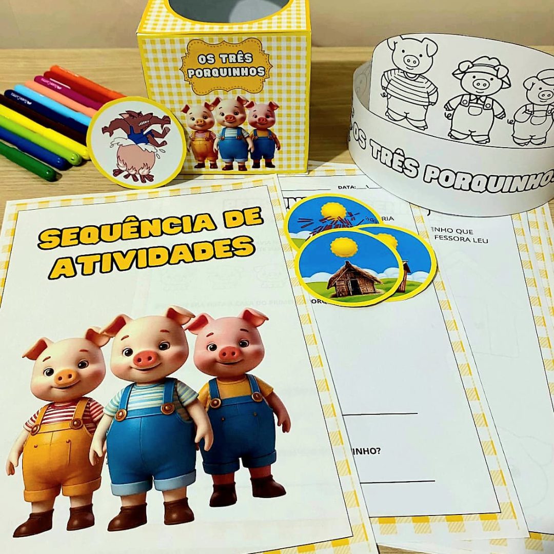 HISTÓRIA NA CAIXA OS 3 PORQUINHOS