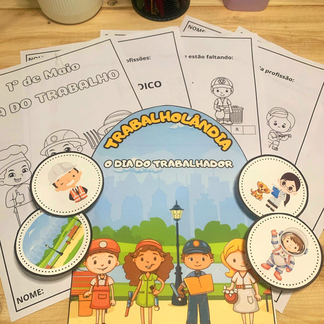 LUVA E ATIVIDADES TRABALHOLÂNDIA DIA DO TRABALHO