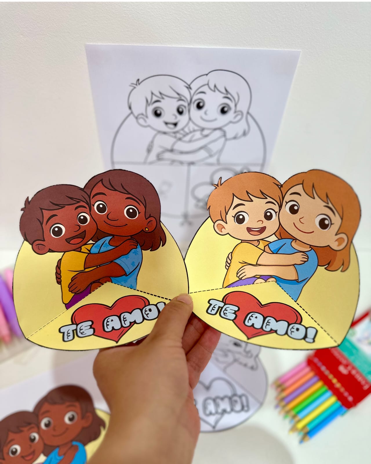 ATIVIDADE 3D DIA DAS MÃES/DIA DE QUEM CUIDA DE MIM - Imagem 6