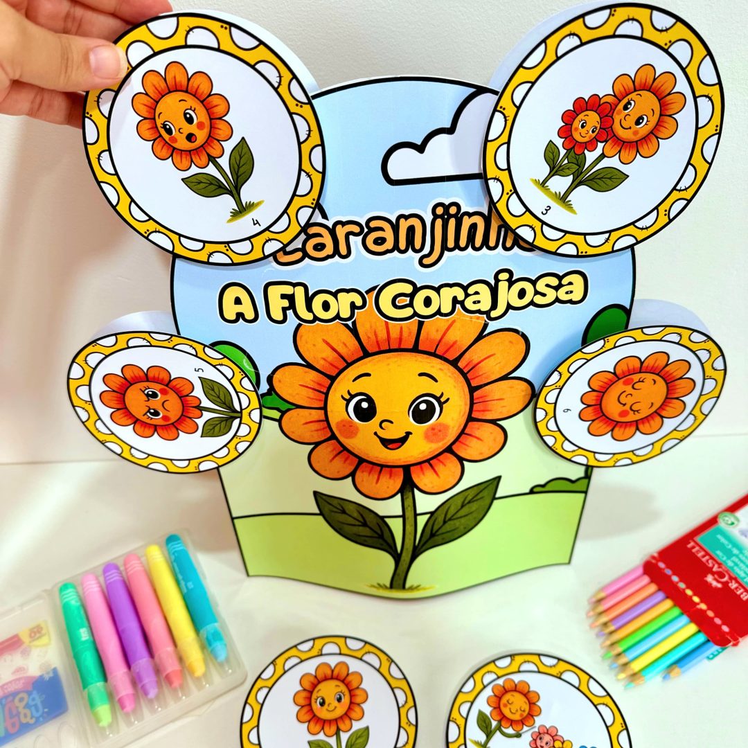 LUVA LARANJINHA A FLOR CORAJOSA