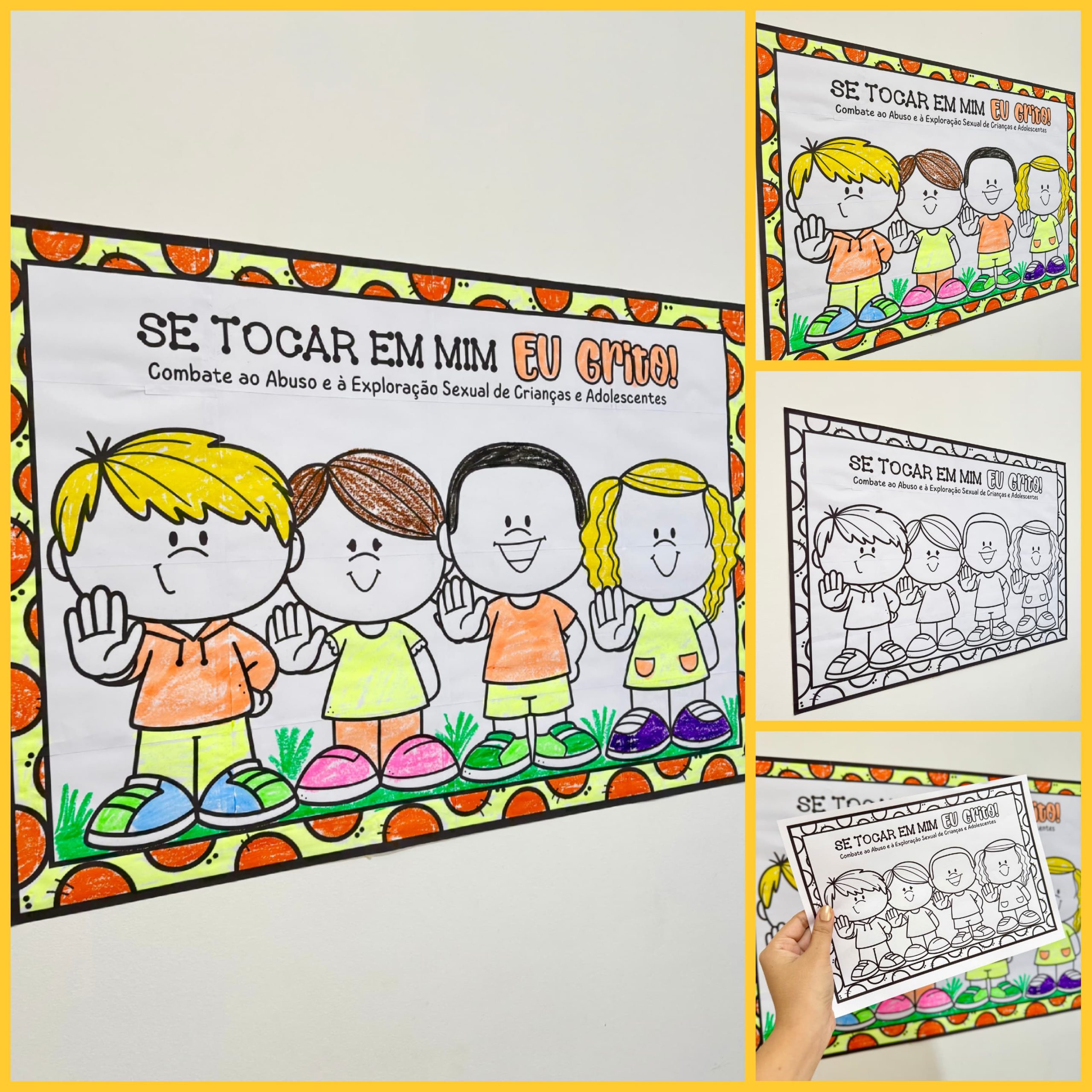 PAINEL PARA COLORIR MAIO LARANJA