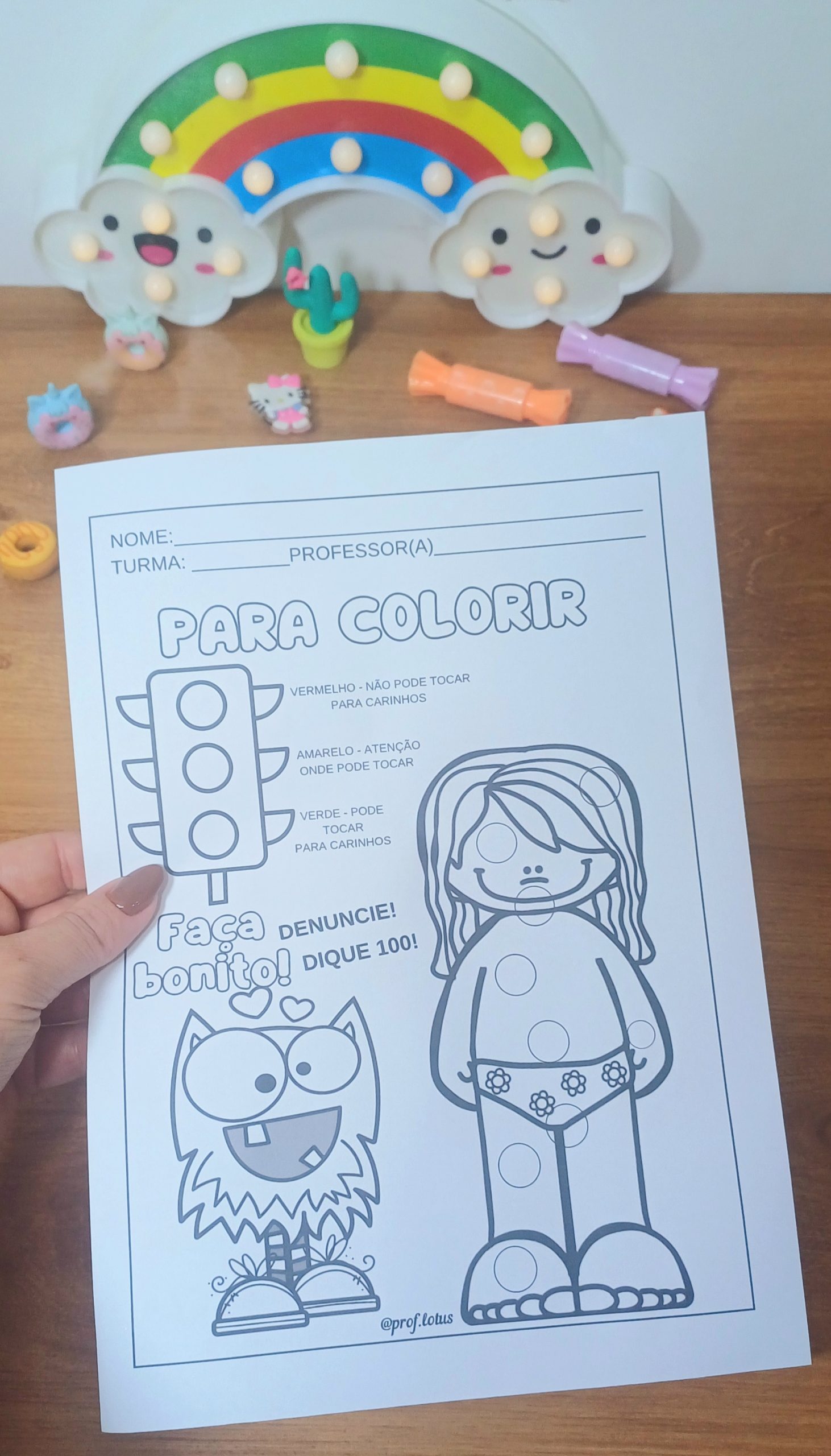 DESENHOS PARA COLORIR SEMÁFORO DO TOQUE – Prof Lotus – Recursos Pedagógicos