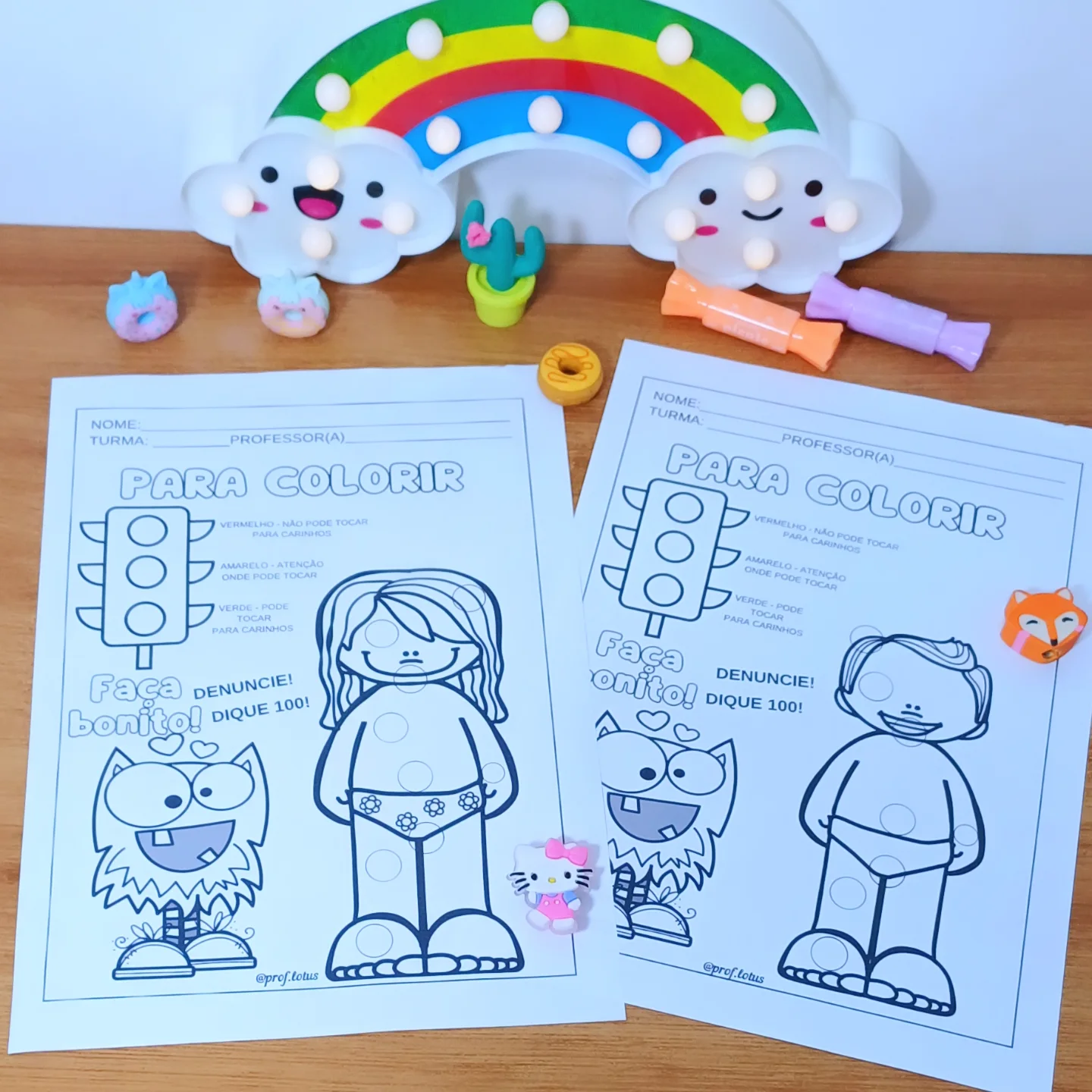 DESENHOS PARA COLORIR SEMÁFORO DO TOQUE