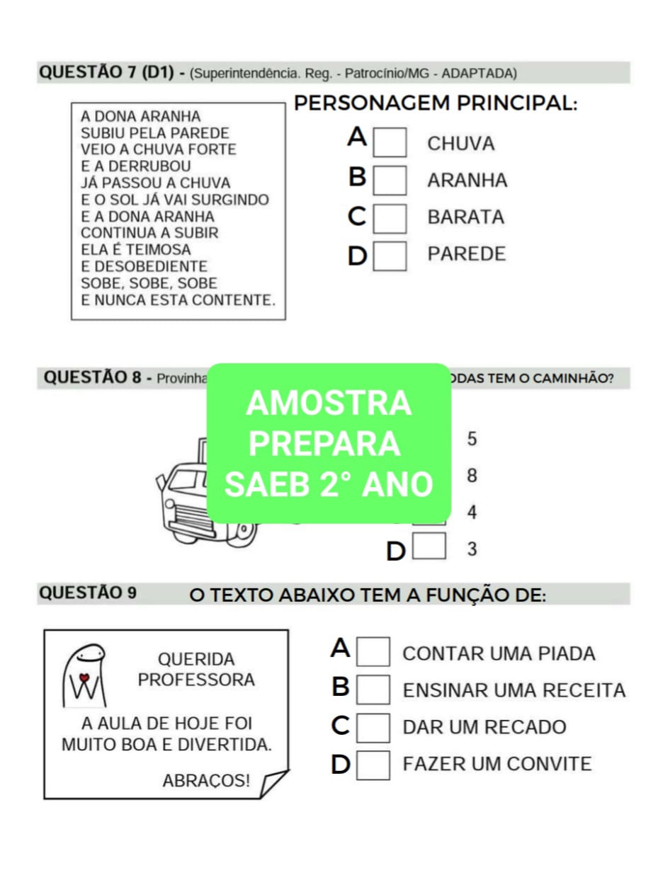 SIMULADO PREPARA SAEB 2º ANO - Imagem 4