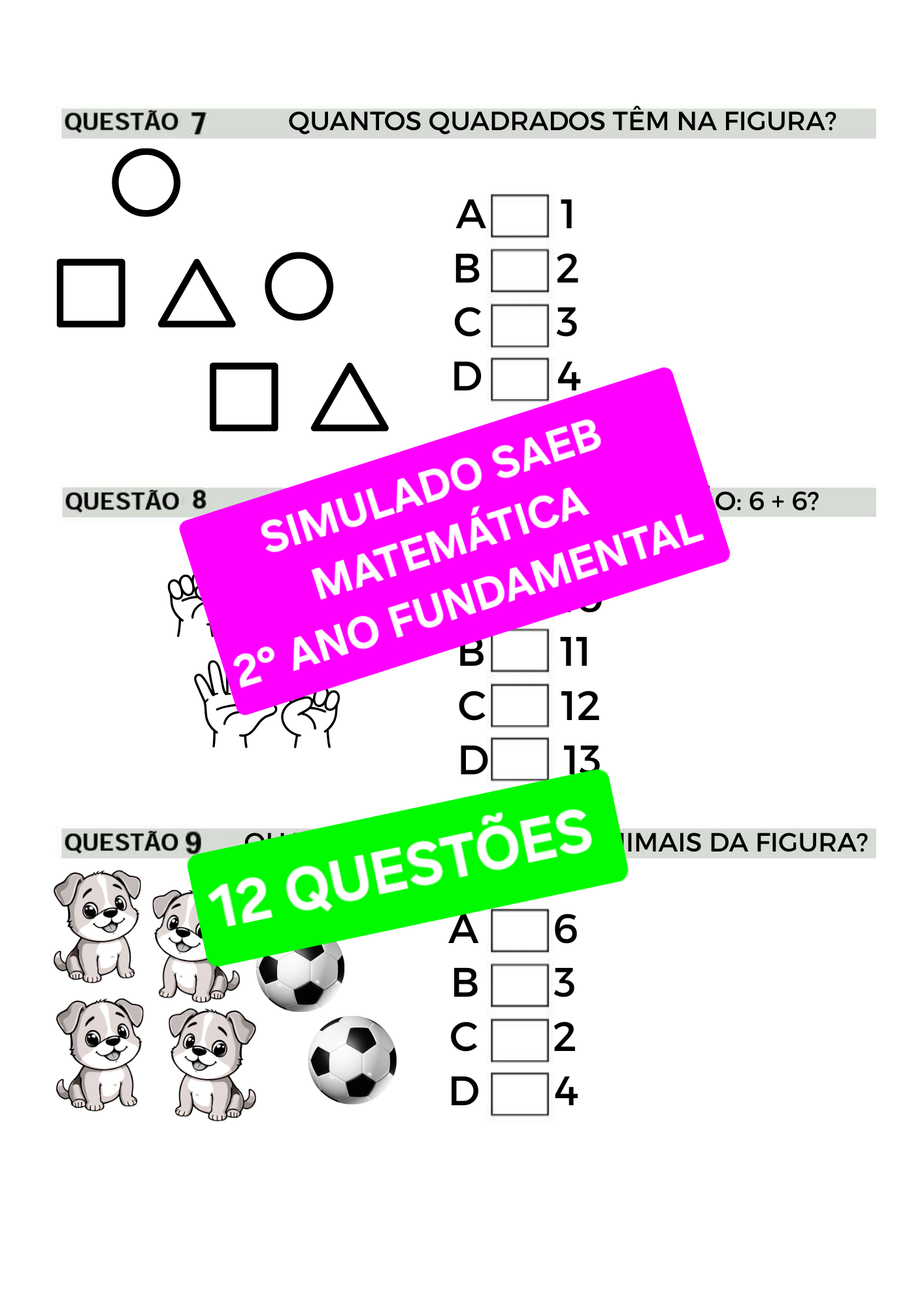 SIMULADO PREPARA SAEB 2º ANO - Imagem 2
