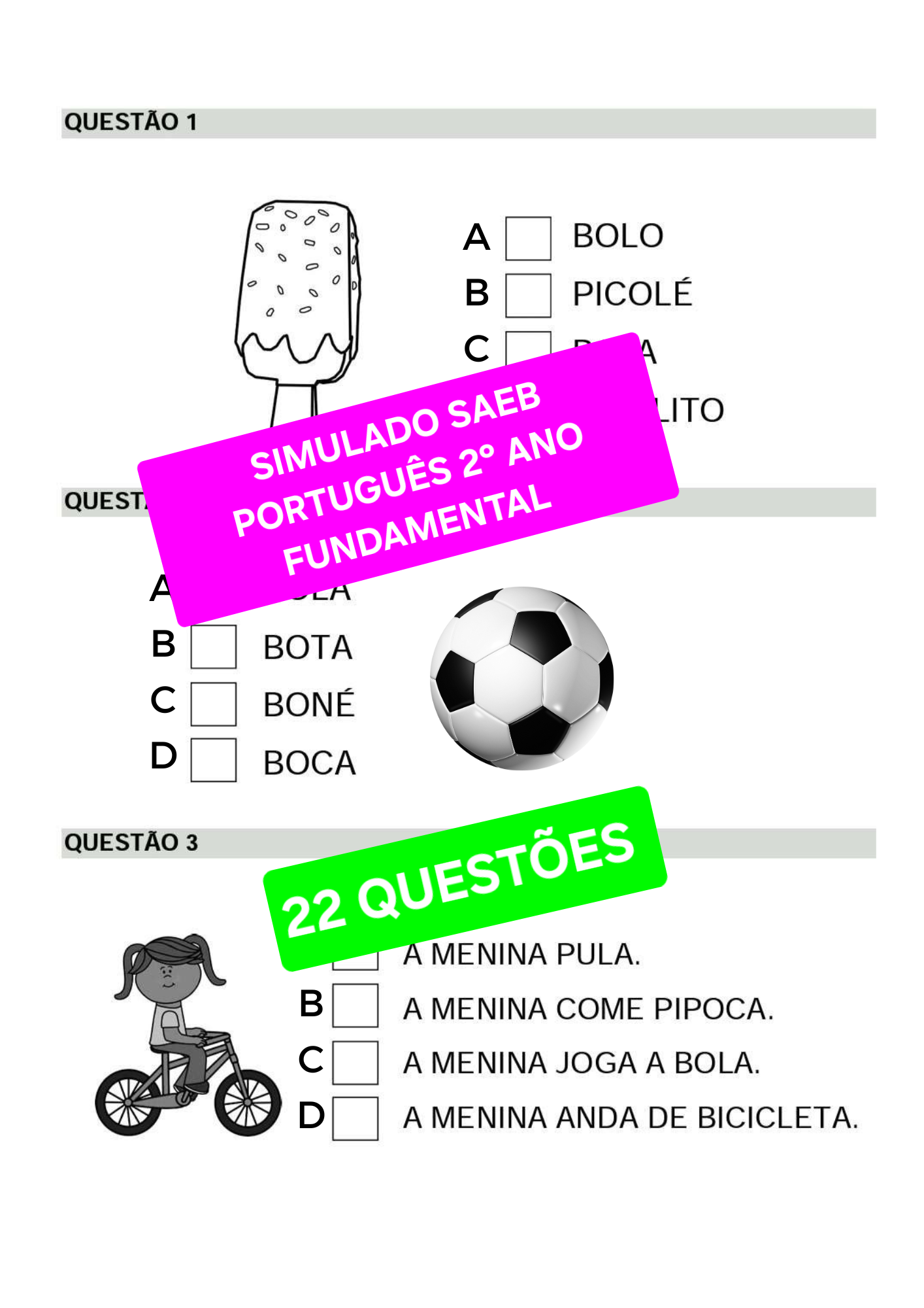 SIMULADO PREPARA SAEB 2º ANO - Imagem 5