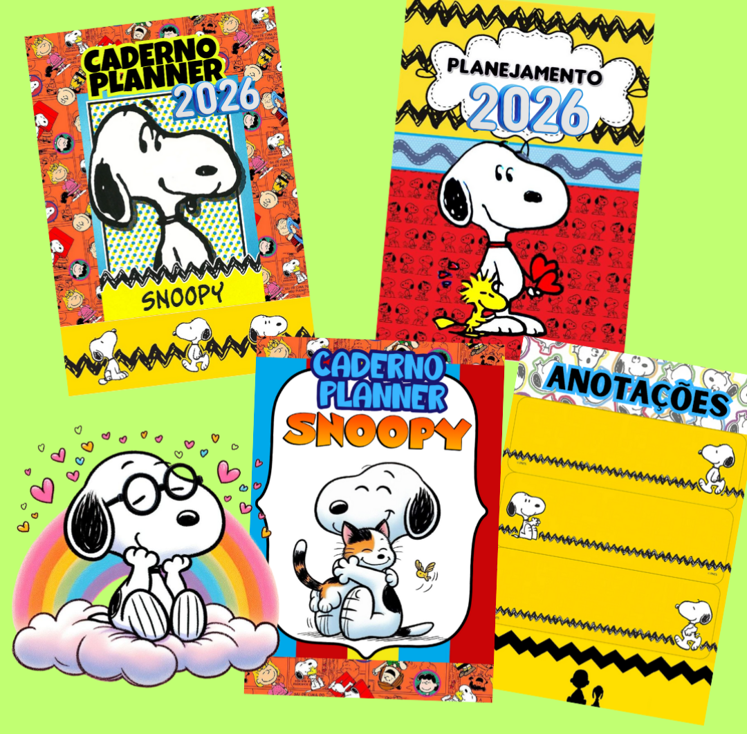 CADERNO PLANNER SNOOPY 2026