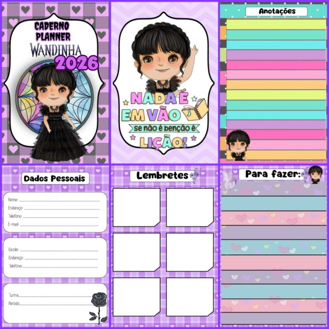 CADERNO PLANNER WANDINHA