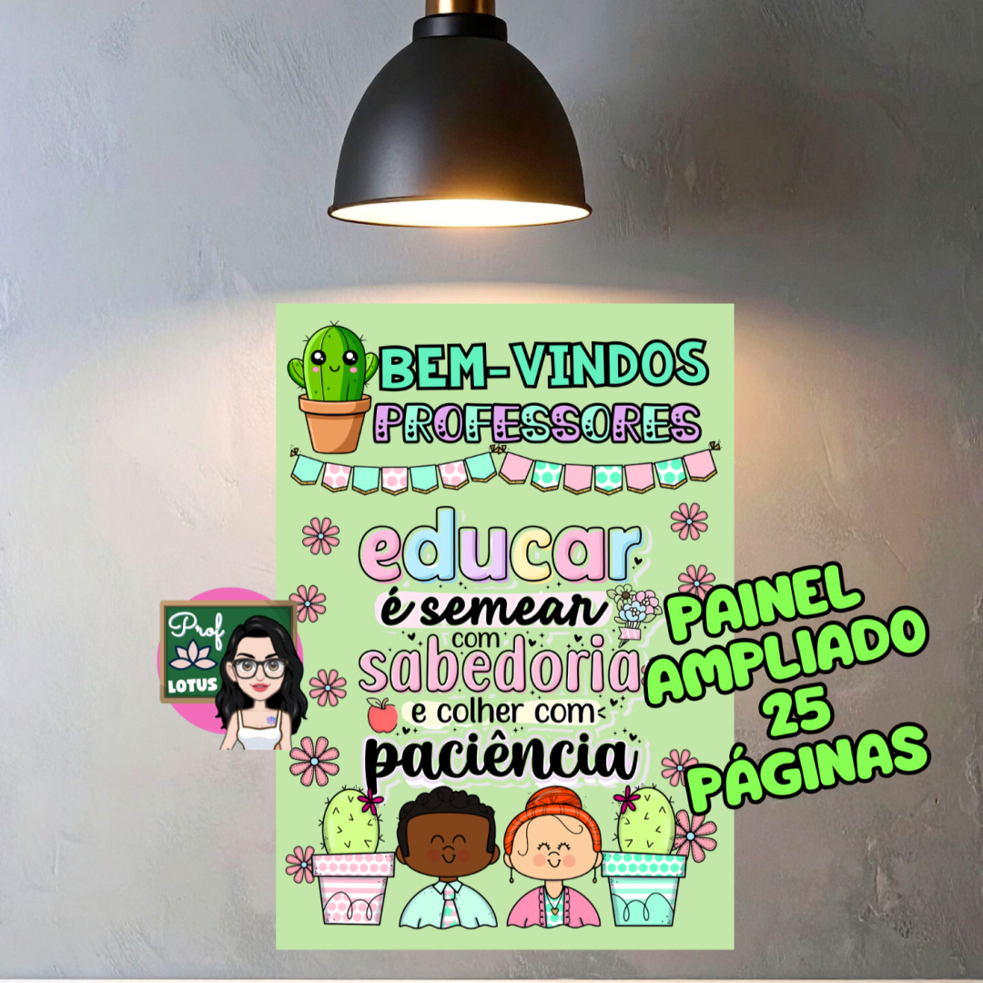 BEM-VINDOS PROFESSORES TEMA CACTOS