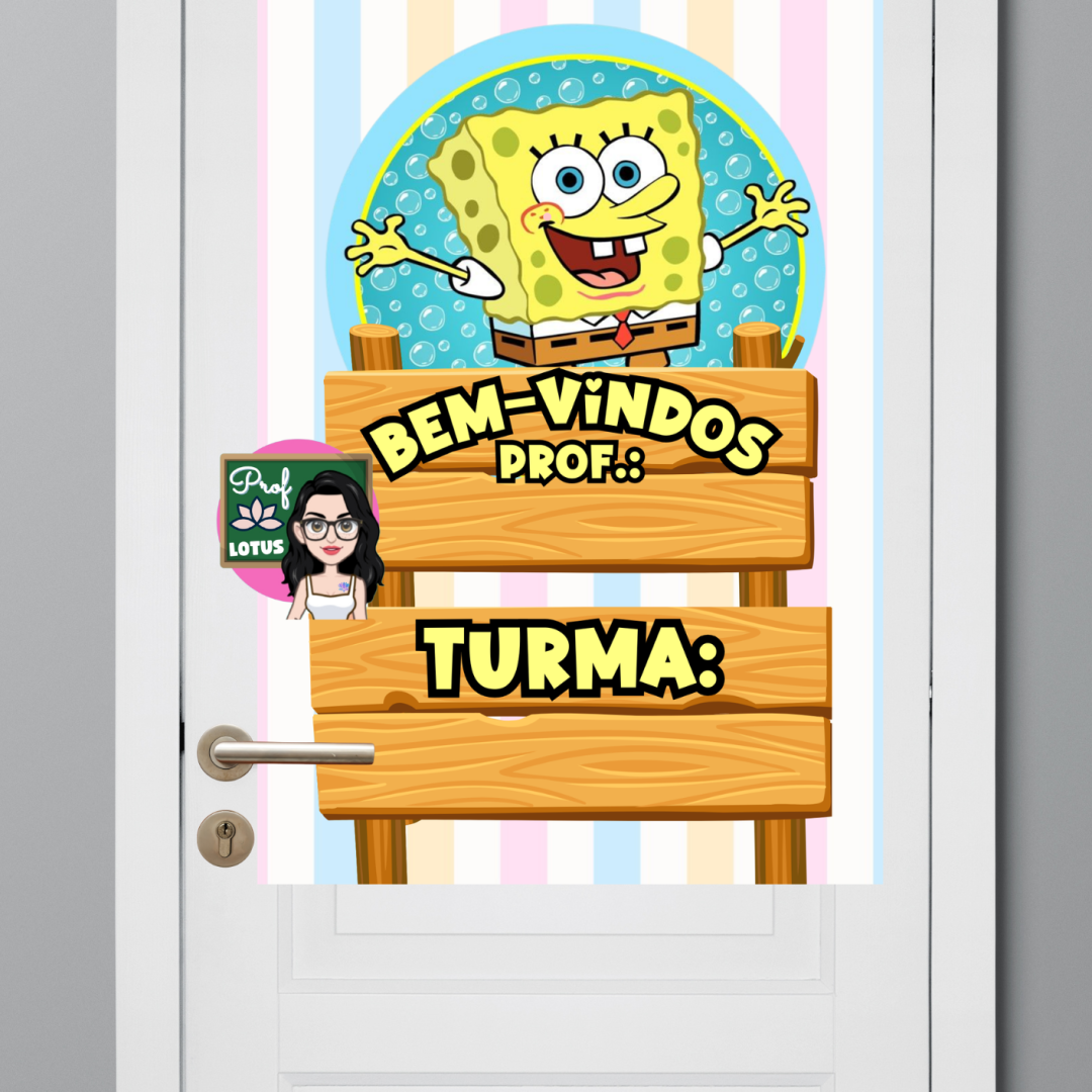 PAINEL DE PORTA BEM-VINDOS BOB ESPONJA