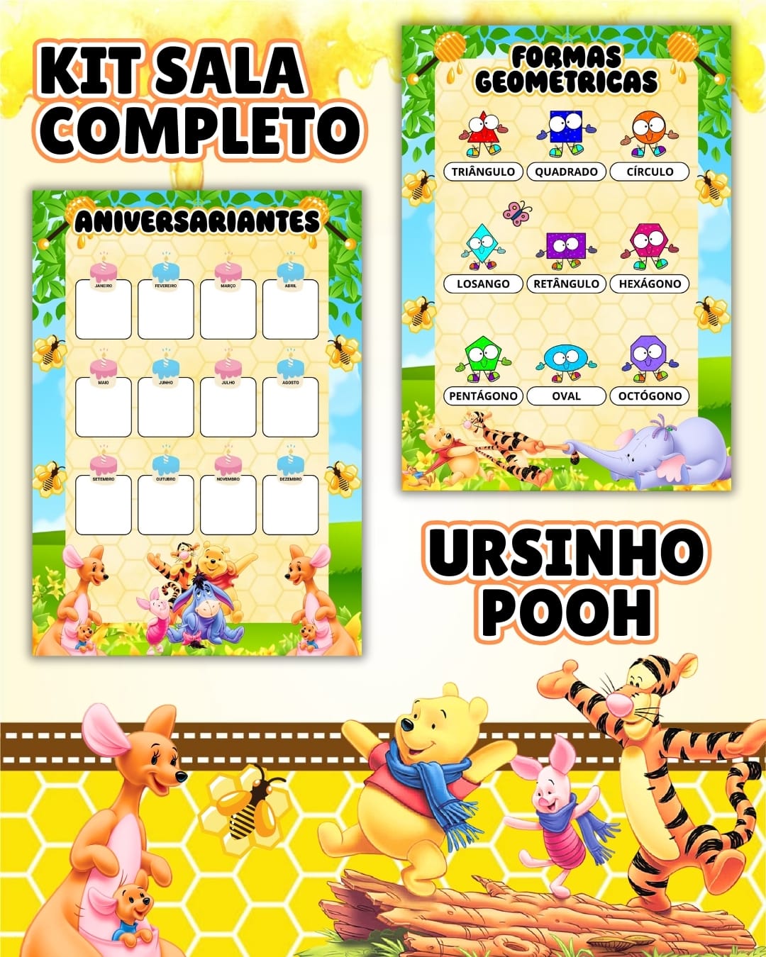 KIT SALA URSINHO POOH - Imagem 6