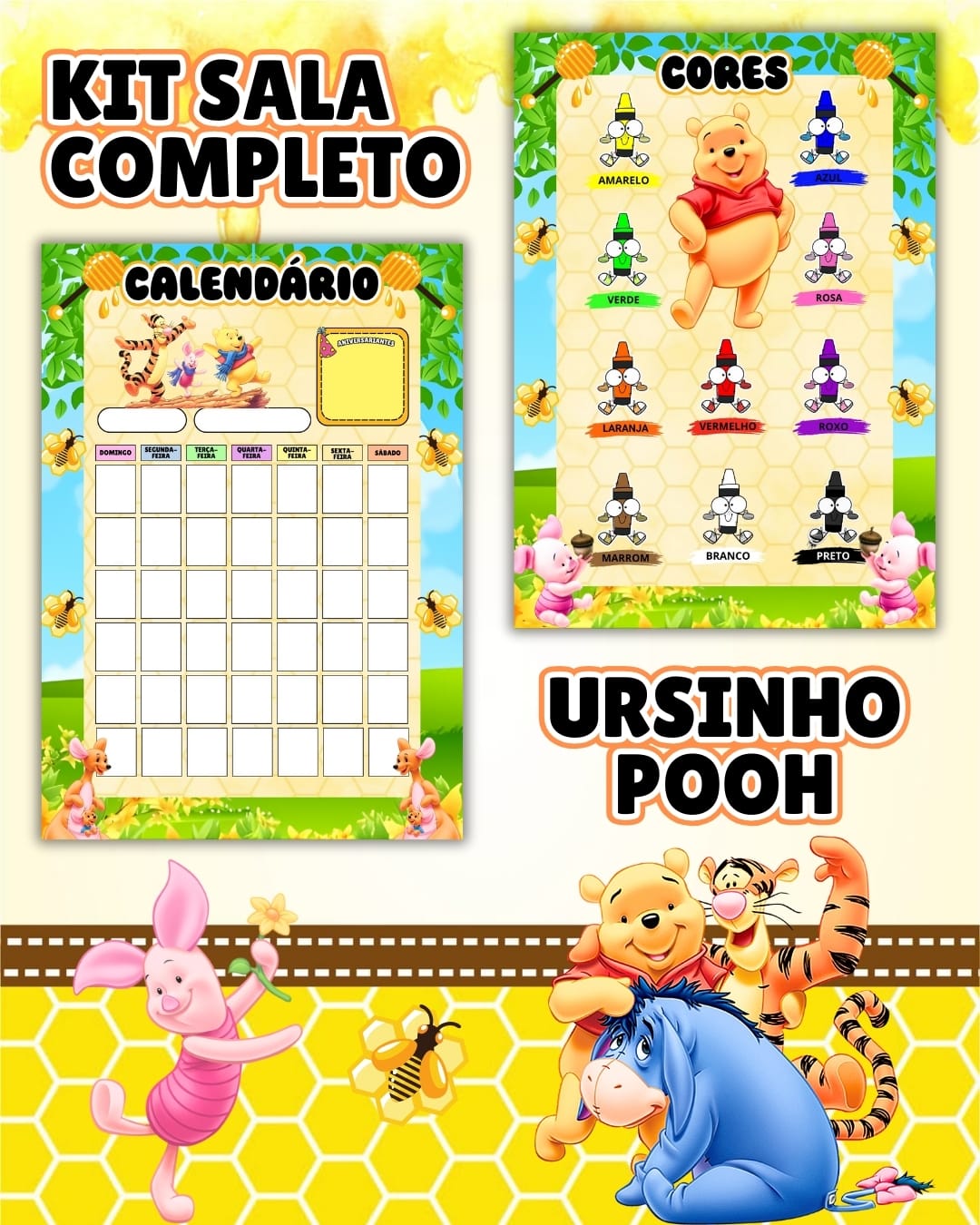 KIT SALA URSINHO POOH - Imagem 5