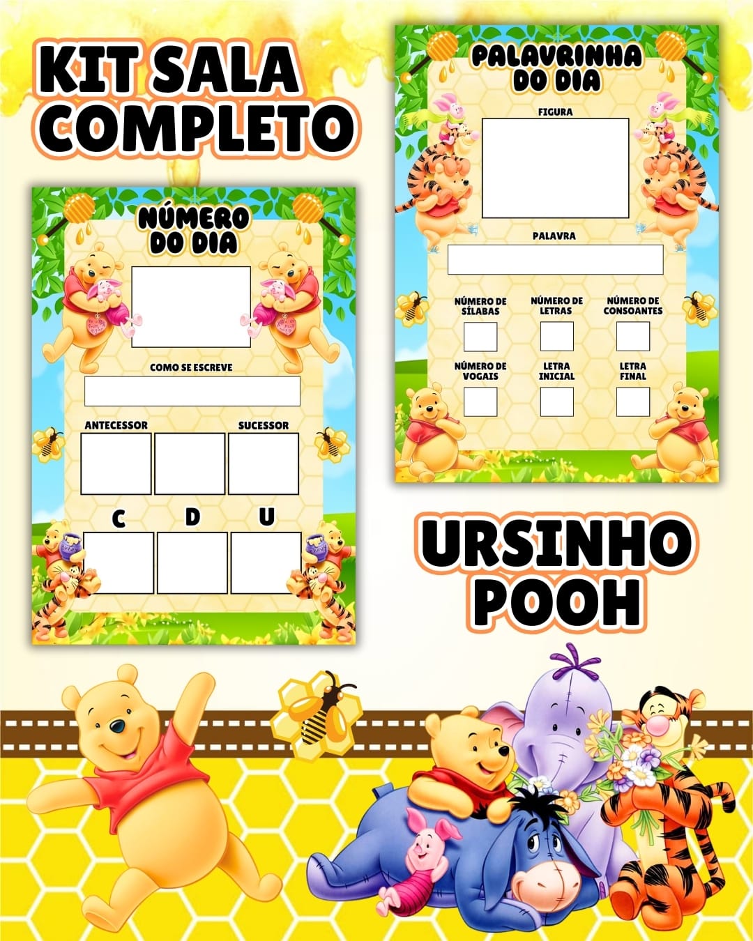 KIT SALA URSINHO POOH - Imagem 7