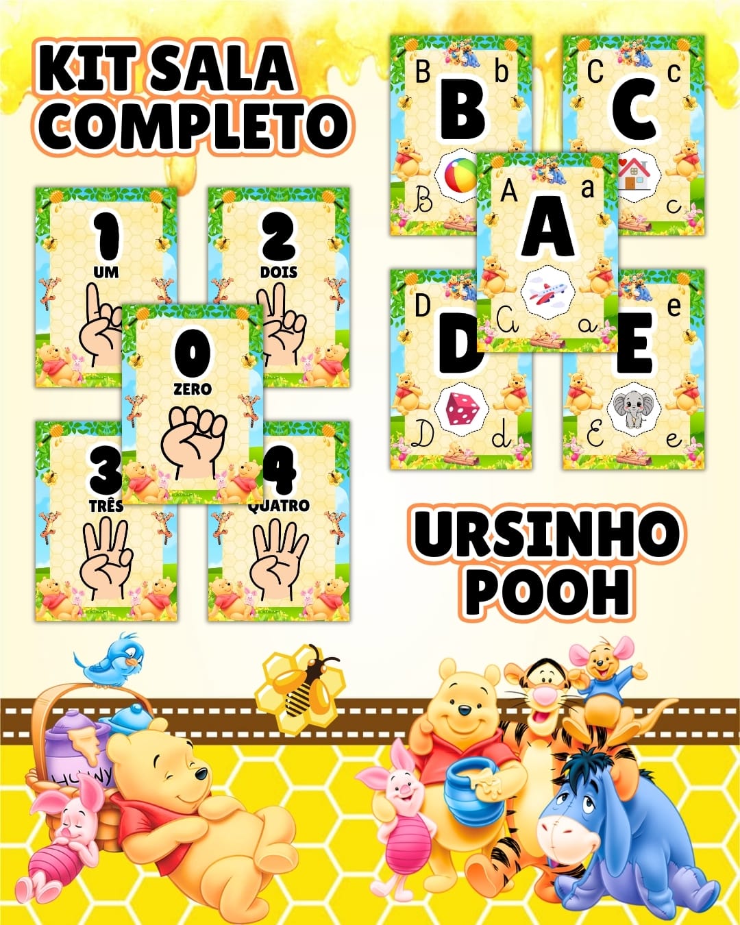 KIT SALA URSINHO POOH