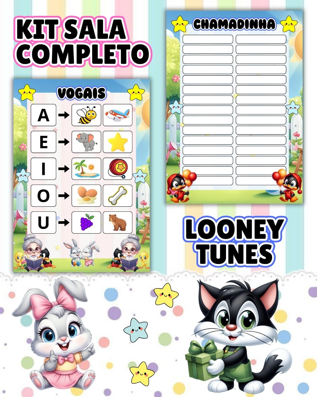 KIT SALA LOONEY TUNES - Imagem 3