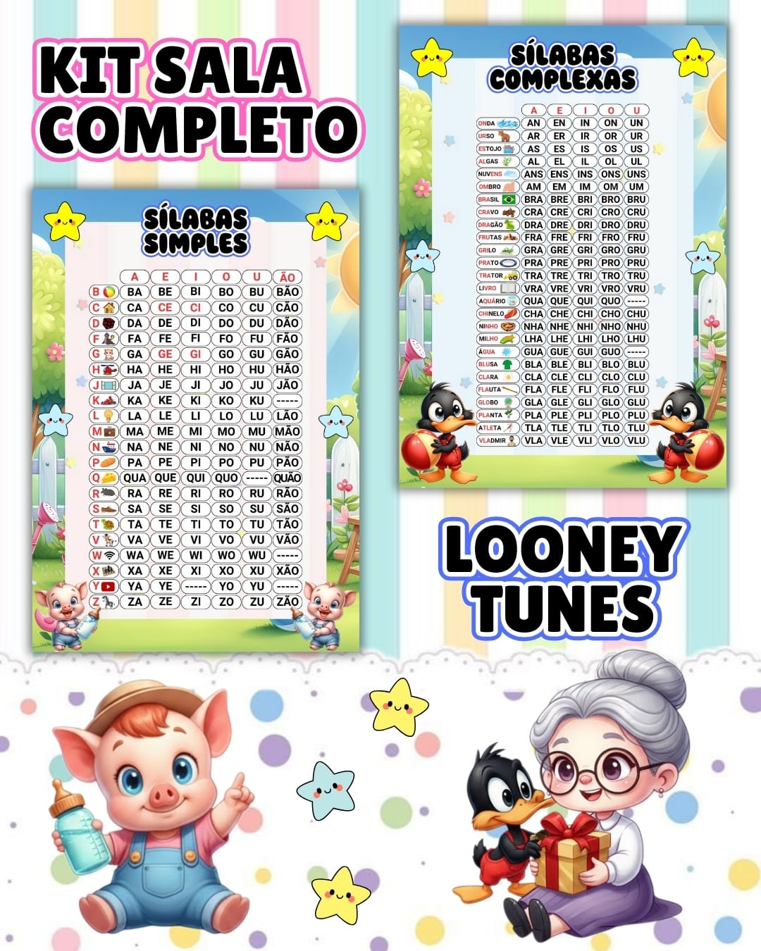 KIT SALA LOONEY TUNES - Imagem 2