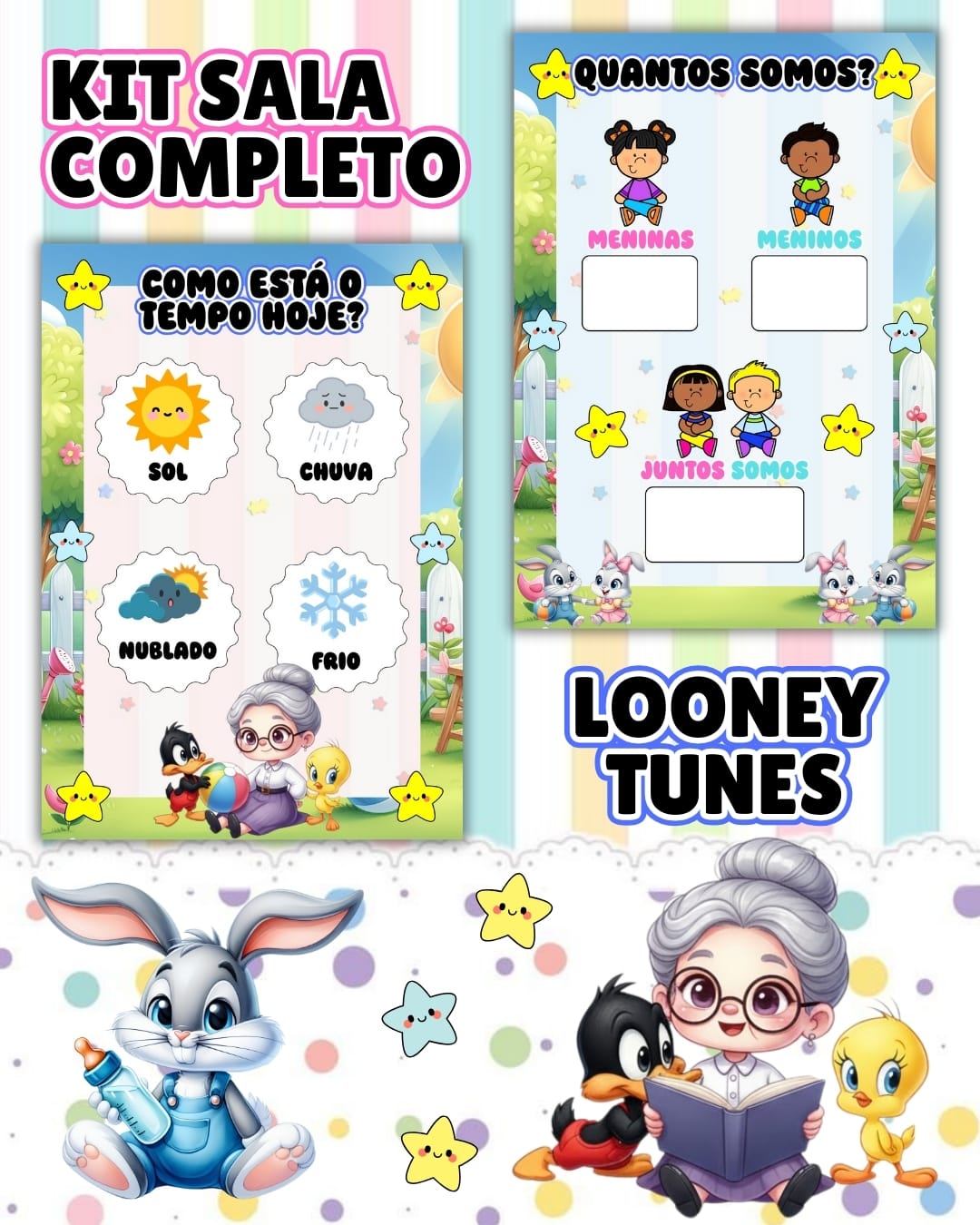 KIT SALA LOONEY TUNES - Imagem 4