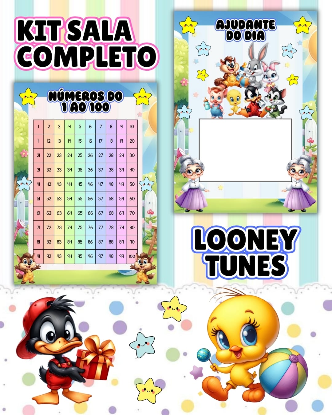 KIT SALA LOONEY TUNES - Imagem 9