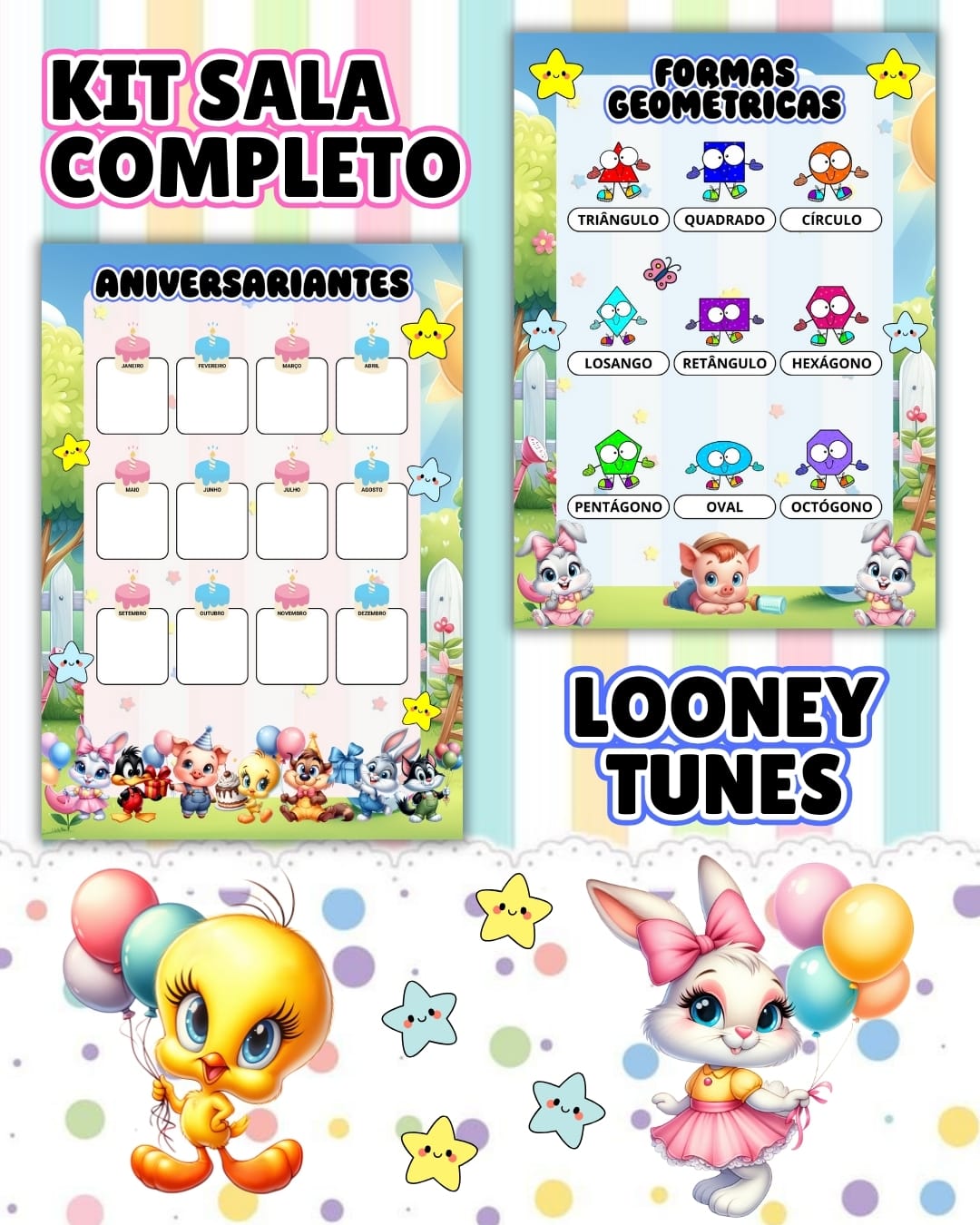 KIT SALA LOONEY TUNES - Imagem 5