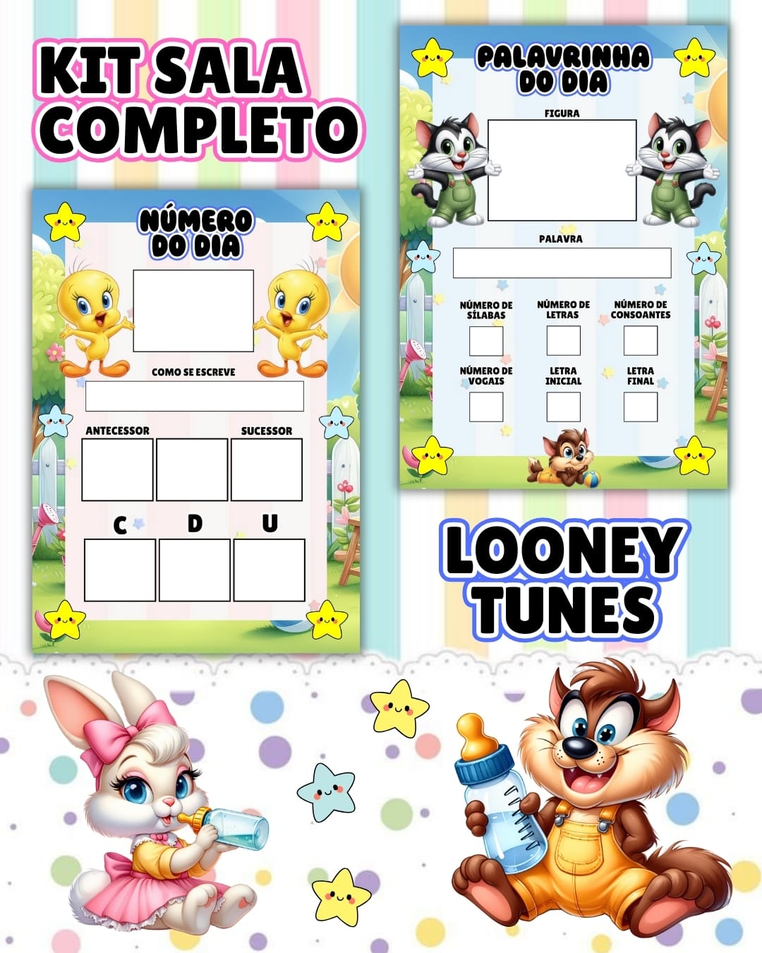 KIT SALA LOONEY TUNES - Imagem 8