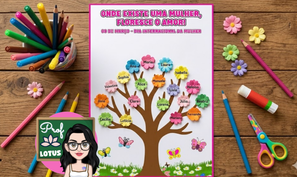 ATIVIDADE INTERATIVA FLORES DIA DA MULHER