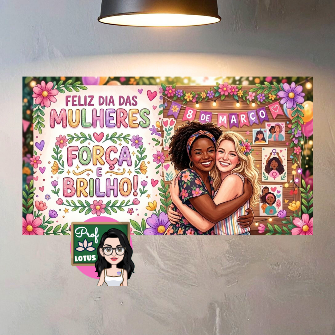 PAINEL DIA DAS MULHERES FORÇA E BRILHO
