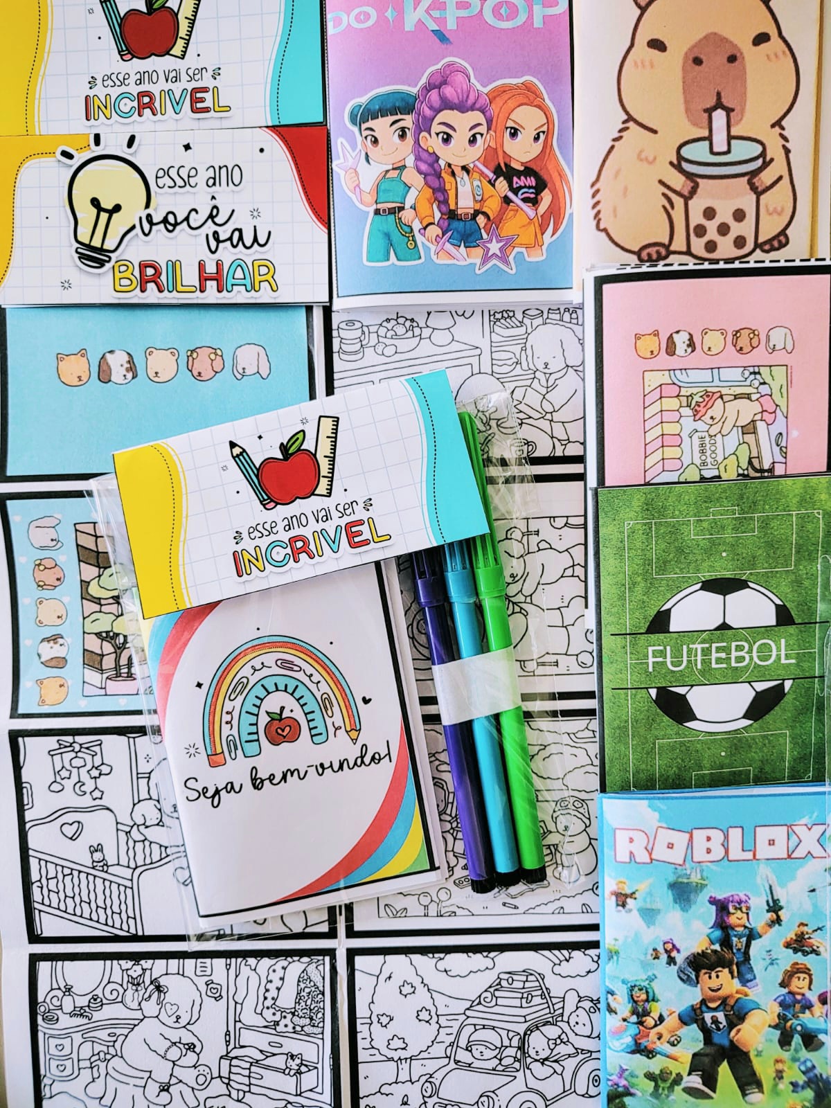 KIT LIVRINHOS PARA COLORIR VOLTA ÀS AULAS