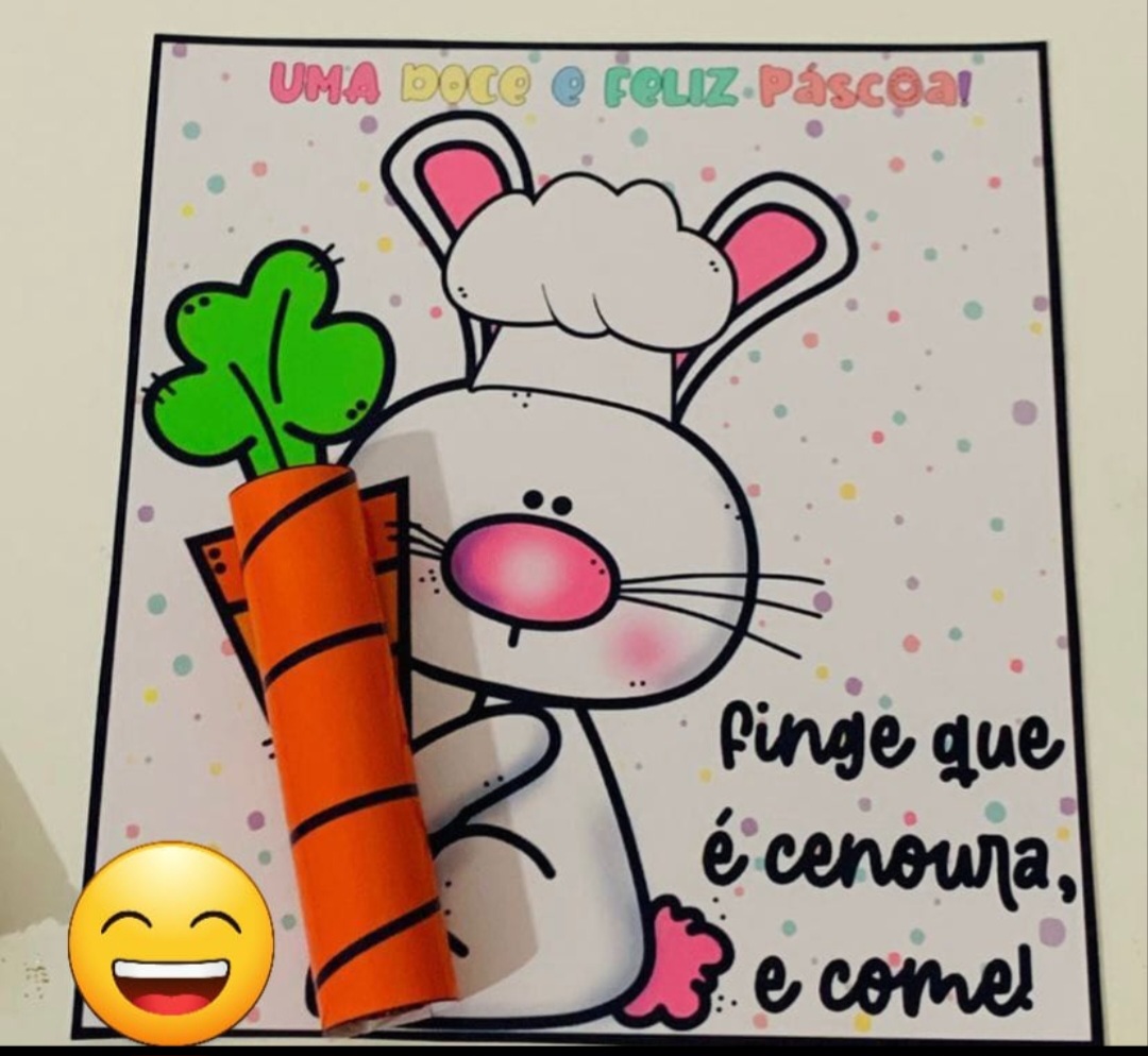 CARTÃO CENOURINHA BATOM CHOCOLATE